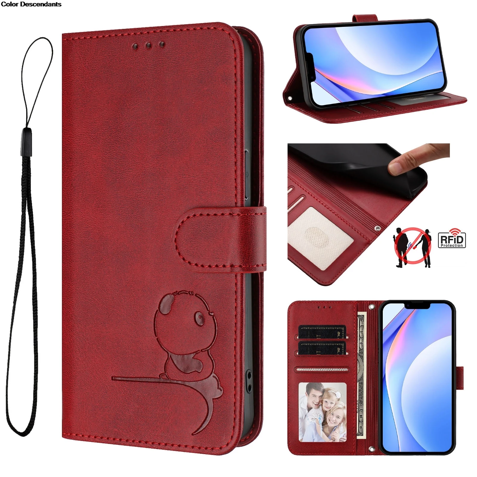 Premium Flip PU Leather Wallet Phone Case with Card Slot and Book Cover Design