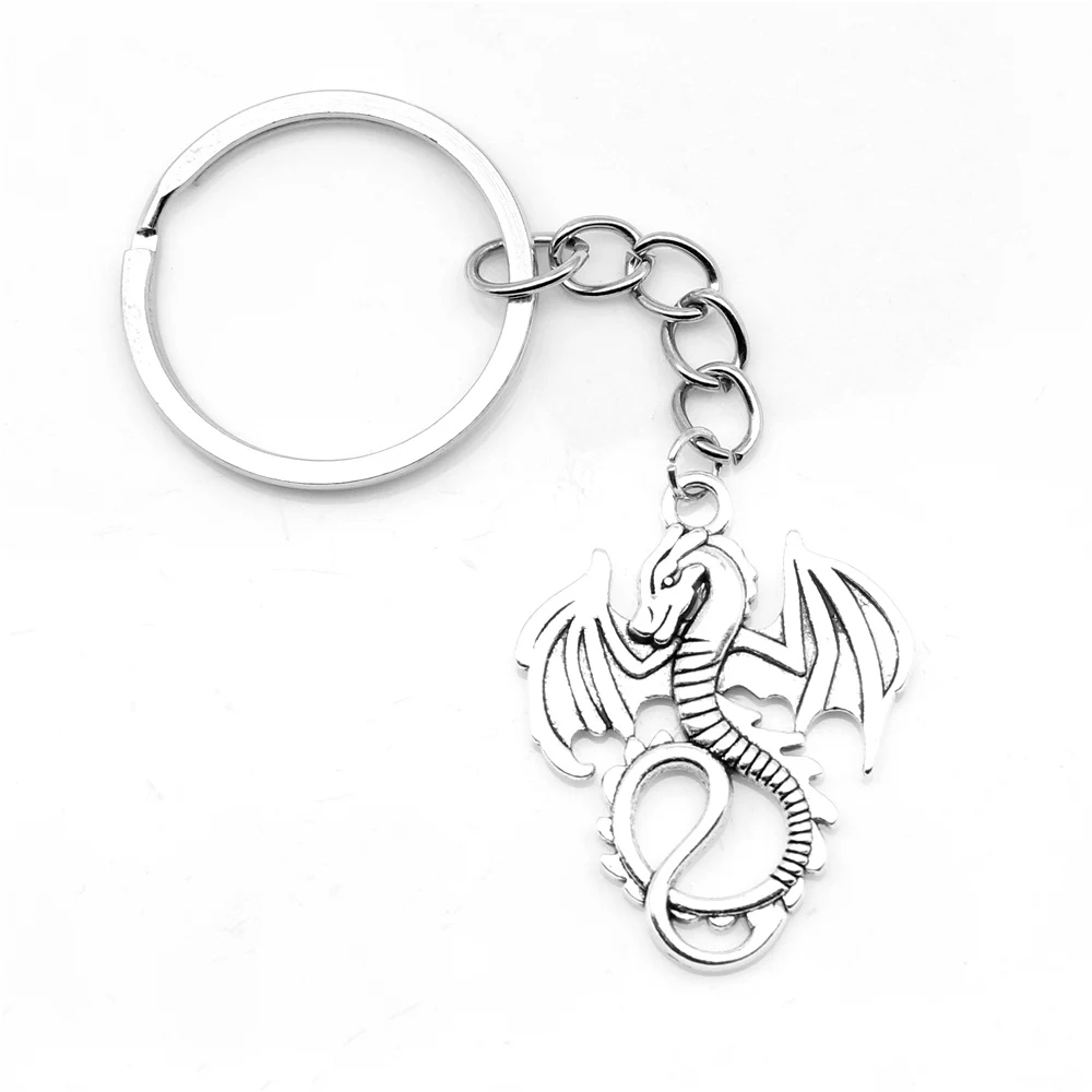 

1 Piece Flying Dragon Keychain Supplies For Jewelry 28x35mm