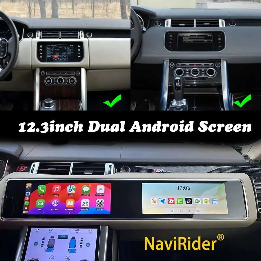 15.5+15.5inch dual screen Car Android Carplay For Land Rover Range Rover Sport L