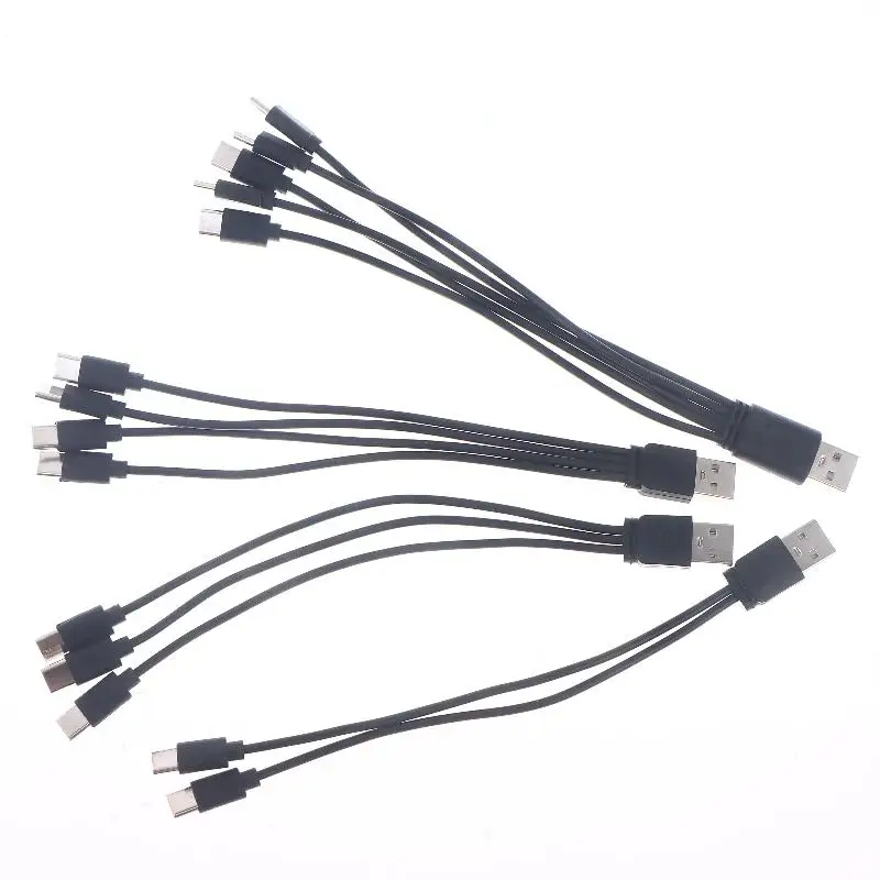 2/3/4/5 포트 USB C 스플리터 케이블 USB 타입 C 다중 충전 케이블 1/2개 20cm USB 타입-C 스플리터 어댑터 케이블