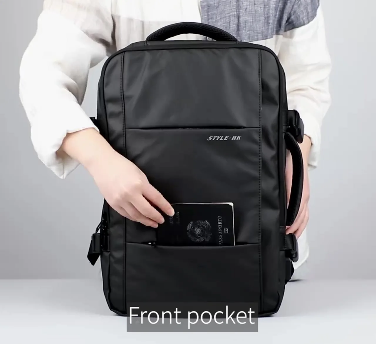 HK ビジネスバックパック男性用防水盗難防止 15.6 インチラップトップ