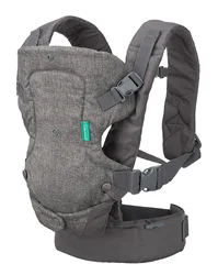 Ergonomic Baby Carrier with Hip Seat and Lumbar Support - Multi-Position Front and Back Carry - OneSize (Gray1)