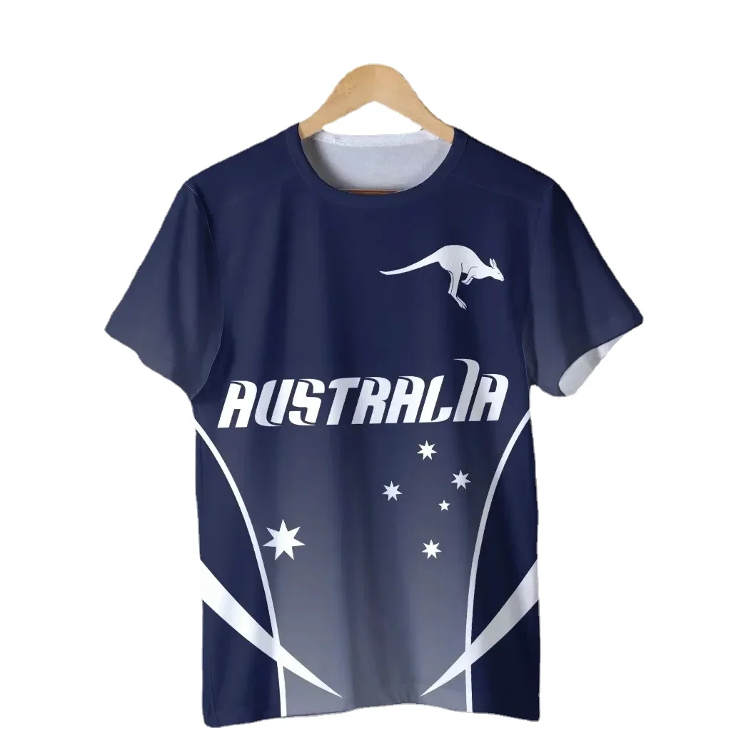 

Винтажная Мужская футболка австралийского кенгуру, футболка унисекс с принтом национального флага, уличная мода, футболки большого размера с коротким рукавом
