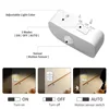 LED Night Light With Motion Sensor EU US Plug Lamps Wall Night Lamp Dimmable Bedroom Toilet Hallway Kitchen Kids Night Lights 4