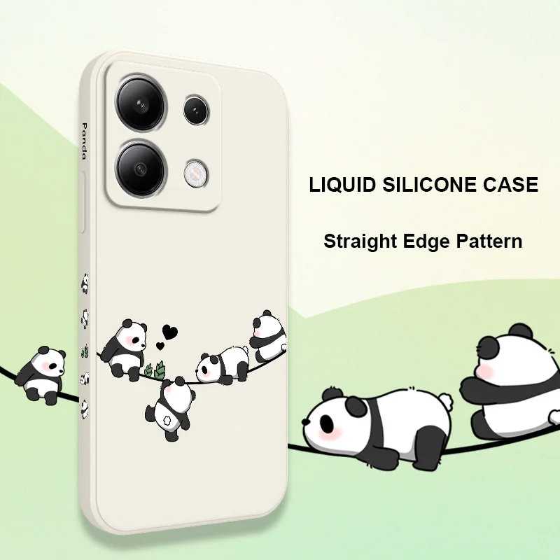 Adorable Baby Panda Liquid Silicone Phone Case Cover
