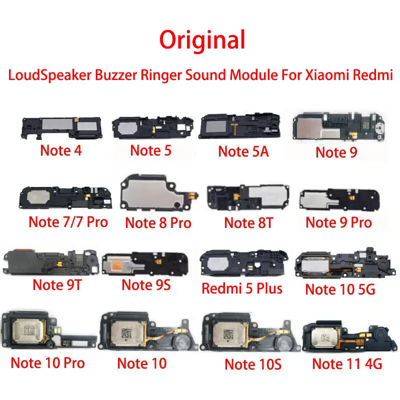 מקורי רמקול עבור Xiaomi Redmi הערה 11 10 פרו 10S 9 9S 9T 8 8T 7 6 5 5A 4 5G Loud רמקול זמזם רינגר סאונד מודול