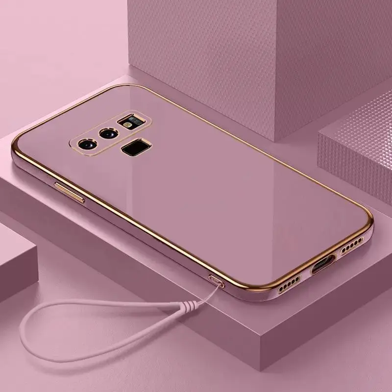 Luxury Square Plating Shockproof Silicone Phone Case - Premium Back Cover