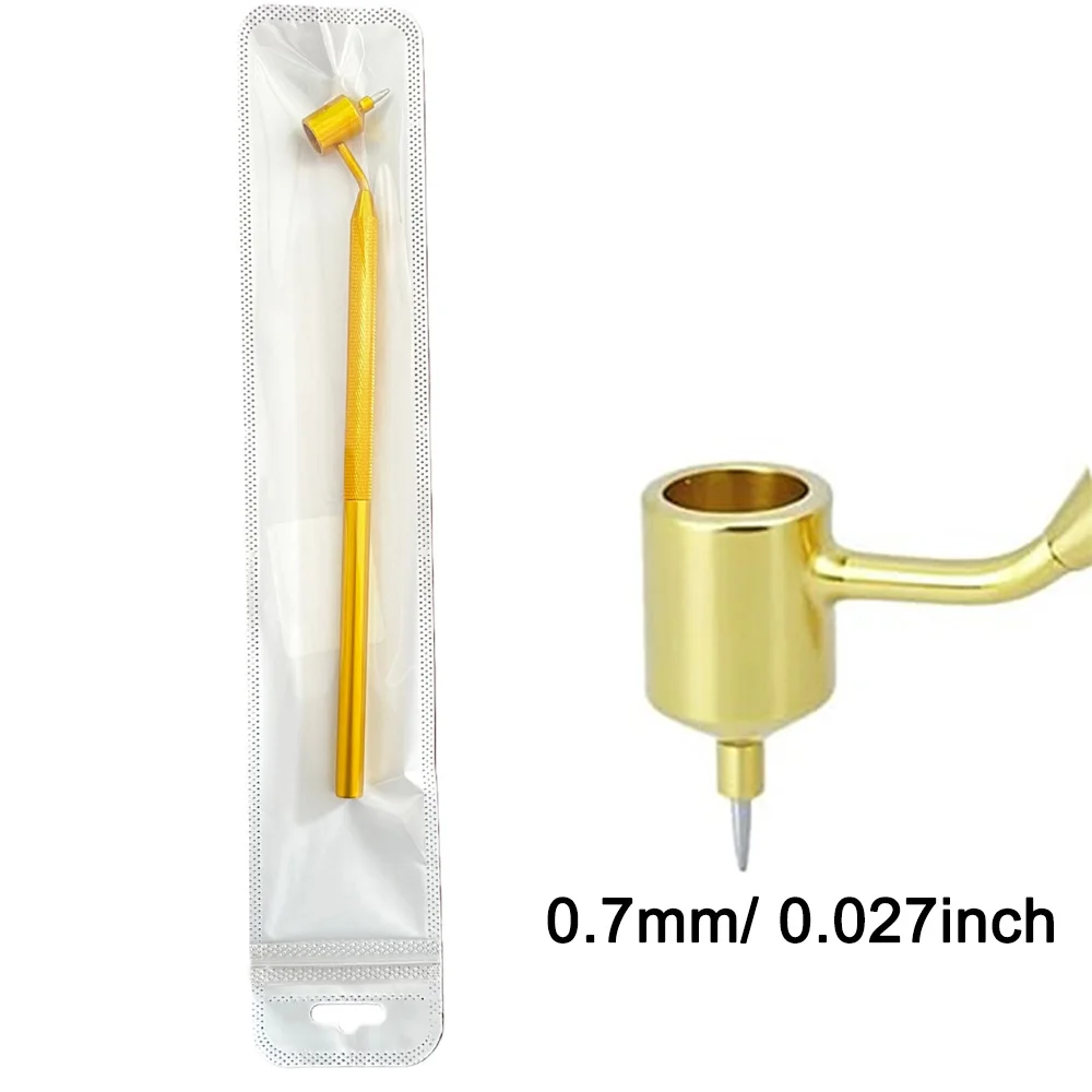Feinlinien-Farbapplikatorstift für Steinschlagreparatur, Präzisions-Lackstift für Autos, 0,5 mm/0,7 mm Spitze aus Messing – Detail 3