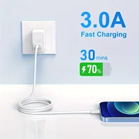 Câble USB d'origine pour Apple, Apple iPhone 14, 13, 12, 11 Pro Max, 7, 8 Plus, XS, Poly FastCharging, cTO, ios, Accessoires de chargeur 4