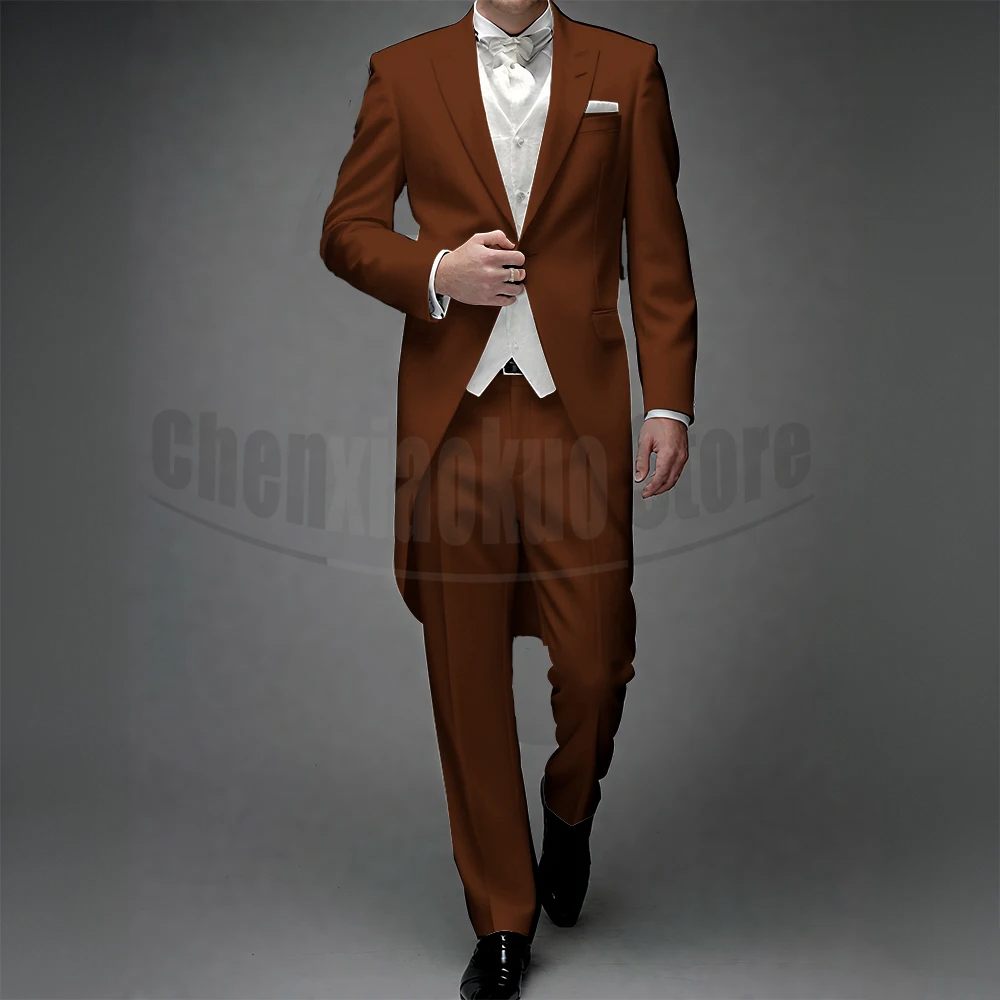 3 peça homem fraque para casamento formal padrinhos smoking 2025 clássico  pico lapela um botão sólido terno masculino (jaqueta + calças + colete) -  AliExpress, image size:1000x1000
