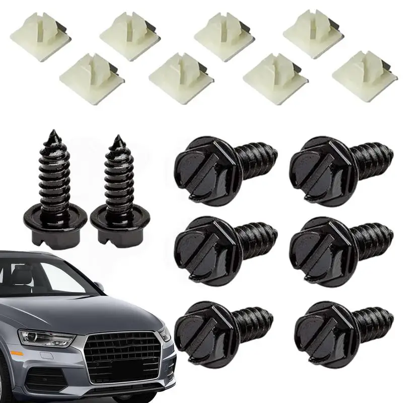 

Car License Plate Screws with Buckle Stainless Steel Plate Mounting Bolt Maintenance Accessory Fastener & Nut Lock Nut For Auto