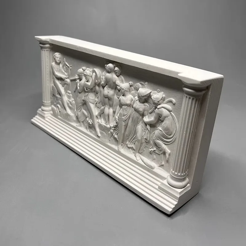 Dancing Muse Stereoscopic Printmaking Figures Relief Plaster Statue Desk Decoration Characters Sculpture Room Aesthetic Decor