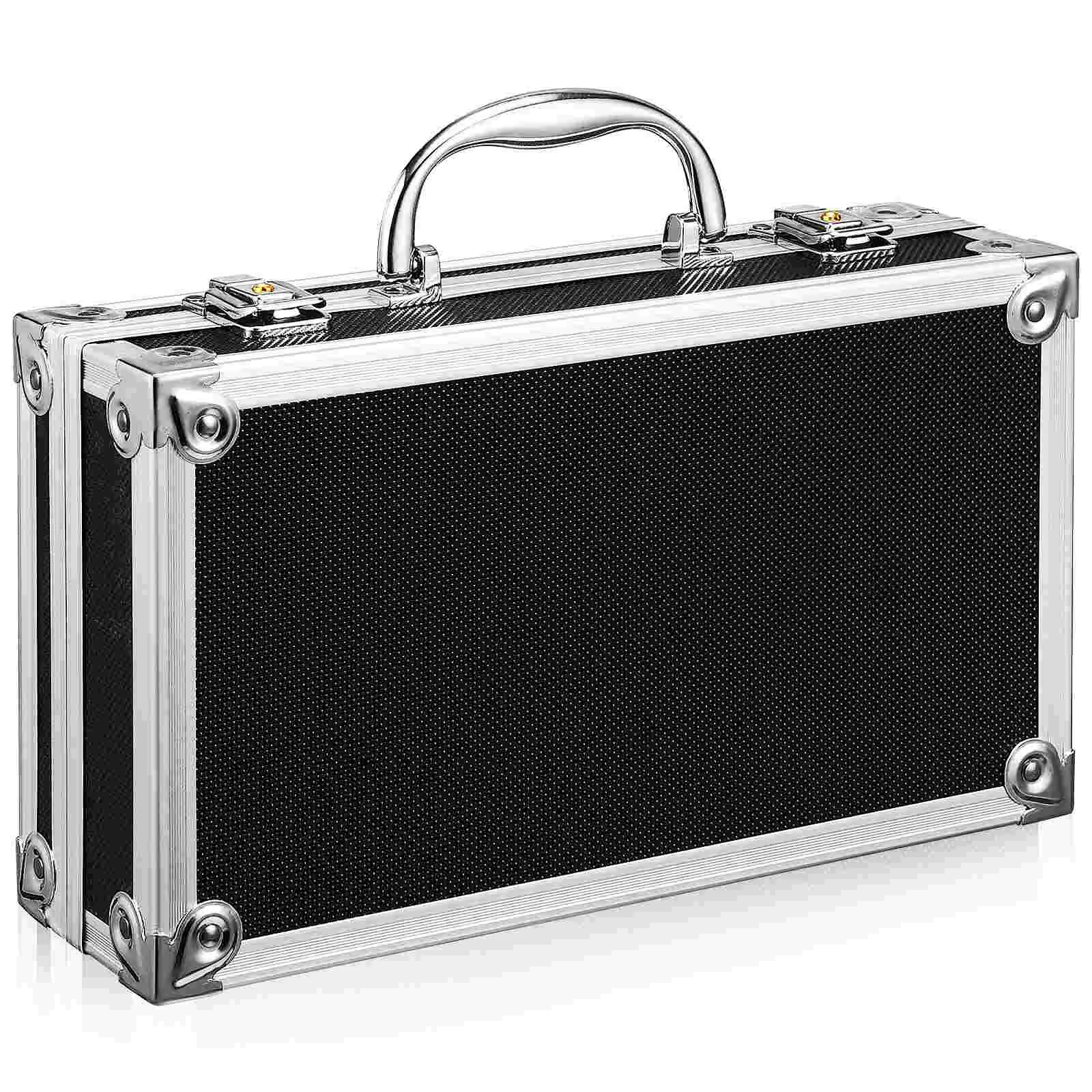 

Eringogo Aluminum Case 12Inch Lock Metal Briefcase Diy Customizable Foam Padded Hard Aluminum Carrying Case Universal Microphone