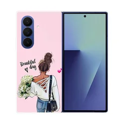Marble Wolf Lion Design Hard Back Cover - Full Coverage Phone Case for Samsung Galaxy Z Fold 7 (62)