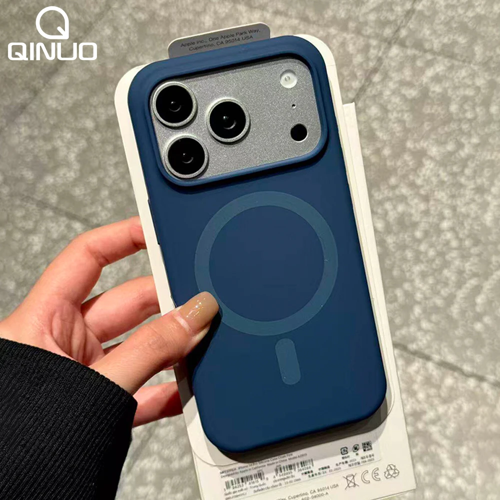 Luxury Shockproof Matte Soft Silicone Magnetic Case
