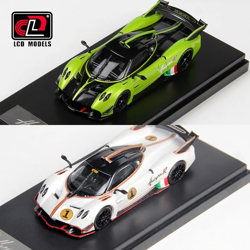 LCD 1:64 Supercar Limited Edition green Huayra R Pearl white alloy