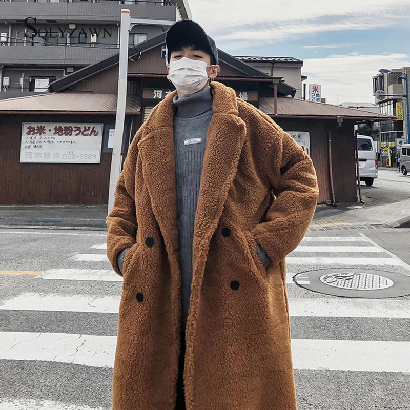 COOFANDY Mens Wool Blend Coat with Detachable Scarf Single Breasted Trench Coat Winter Warm Pea Coats Woolen Jackets 