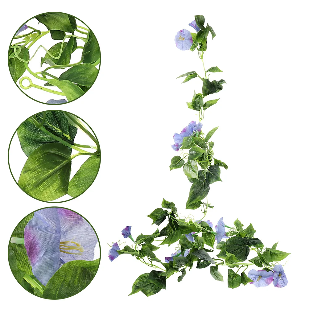 

2Pcs Artificial Flowers Vine Garland Hanging Decorations Fake Floral Vine for Wedding Arch