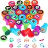 10pcs Assorted Stamps for Kids Children Toy Stamps Cartoon Stamp Smiley Face Seal Scrapbooking DIY Painting Photo Album Decor 1