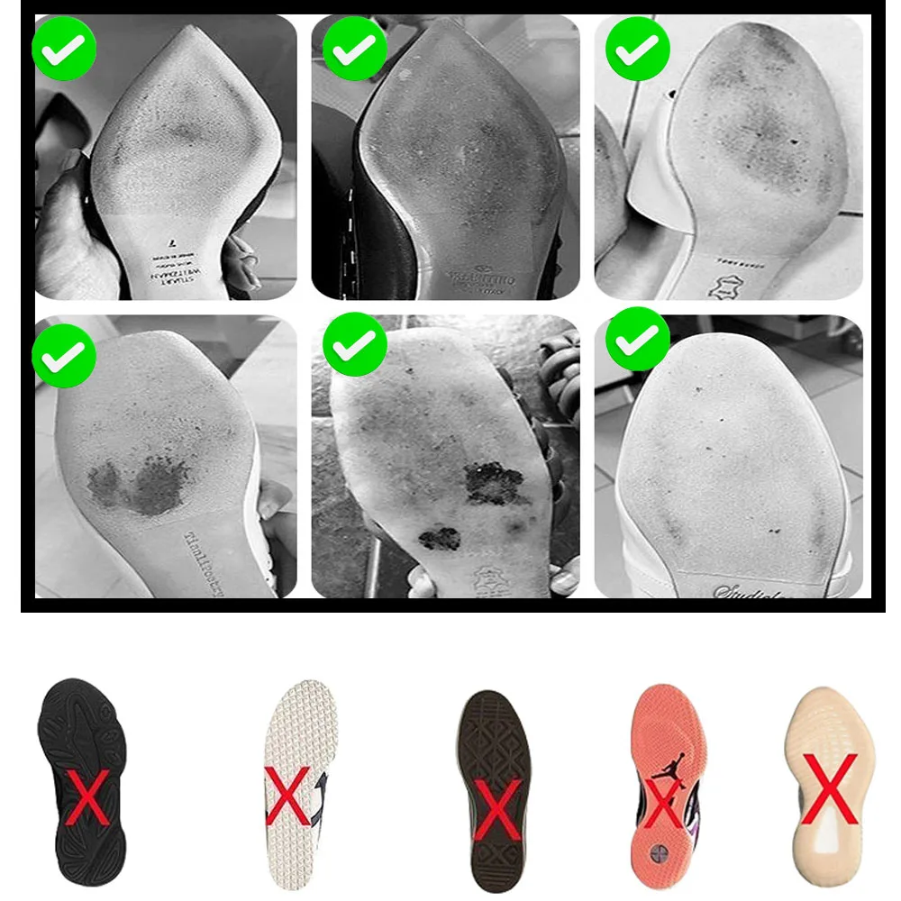 미끄럼 방지 하이힐 그립 밑창 보호대, 튼튼한 밑창 보호대, 자체 접착 밑창 스티커, 부츠 및 구두 수리 키트