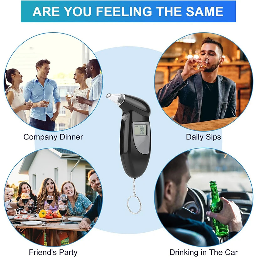 Portable Digital Display Alcohol Detector Breathalyzer Police Alcotester Backlight LCD Display breathlyzer alcohol tester alcohol tester breath alcohol tester