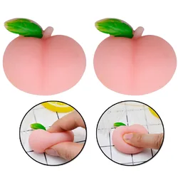 Mini jouet à presser de pêche pour soulager le Stress et l'anxiété, balle anti Stress de qualité, 2 pièces 
