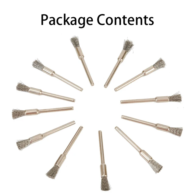 36 Spazzole Metalliche Per Trapano - Ottone E Acciaio Con Gambo 1/8 - Foto 10