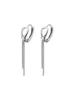 925 Sterling Silver Knot Earrings Temperament Simple Inlaid for Women Wedding Jewelry Accessories 6