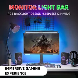 Rgb Led Desk Lamp Monitor Lights For Computer Stepless Dimmable USB Reading Light PC Screen Hanging Backlight Screenbar Lamp Bar