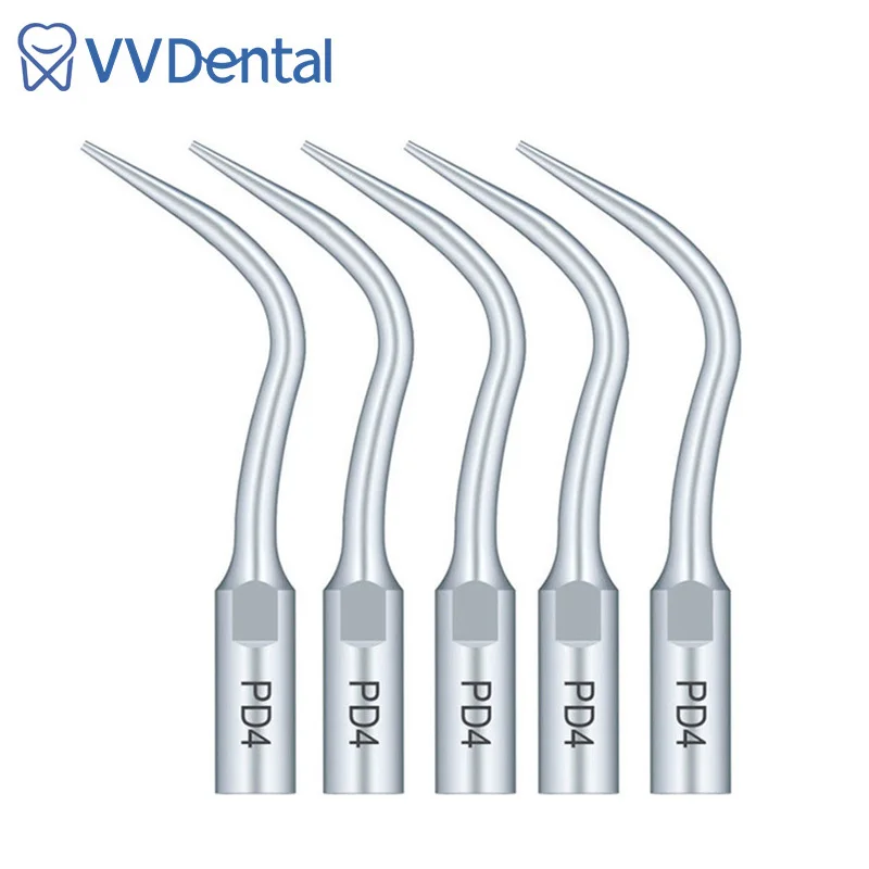 

5pcs Dental Ultrasonic Scaler Tip for Dental Ultrasonic Piezo Scaler Handpiece Dental LED Handle Fit for SATELEC WOODPECKER DTE