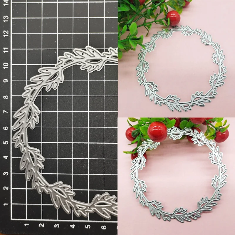 

Leaf Wreath Metal Cutting Dies for DIY Scrapbooking Album Paper Cards Decorative Crafts Embossing Die Cuts
