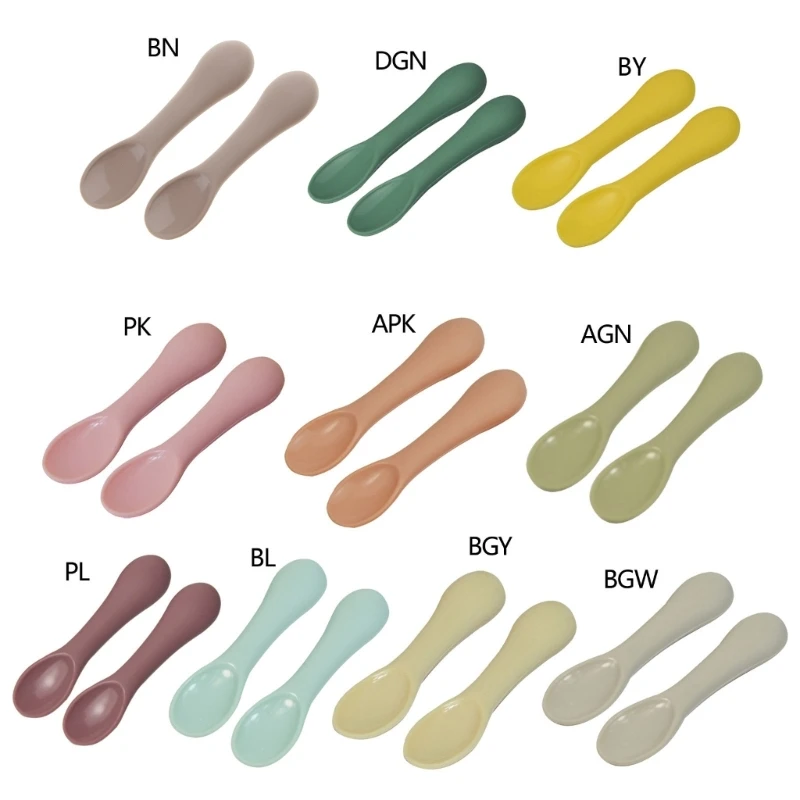 

2 шт., силиконовые ложки для кормления малышей