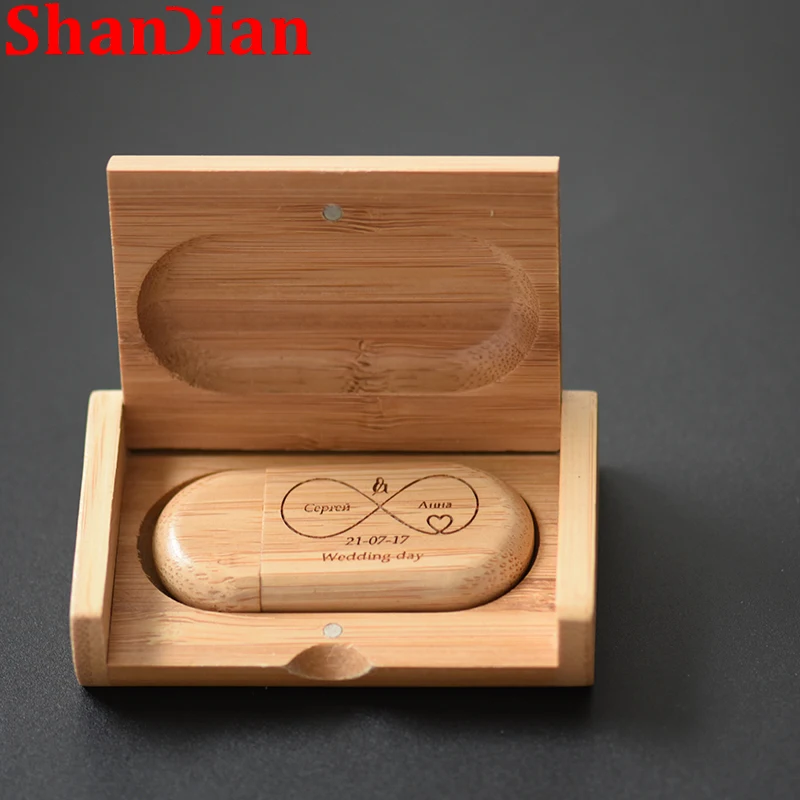 Shandian Pagar Madeira Usb2.0 Flash Drive Presentes de Casamento Caneta Drives 64gb Fotografia Vara de Memória 32gb Logotipo Livre Alta Velocidade u Disk - Imagem 2
