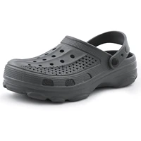 Bebealy Men Hole Clogs Slippers Men Garden Shoes For Men Arch Support Slides Summer Fashion Beach Slippers Non-slip EVA Slippers 2