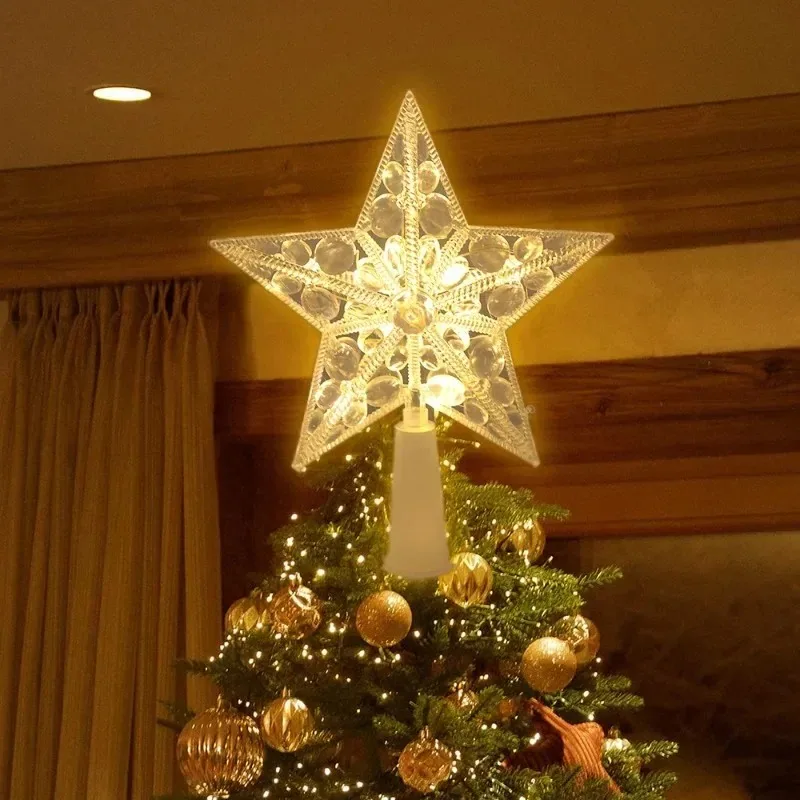 15cm Glittering Star Christmas Tree Topper Ornament