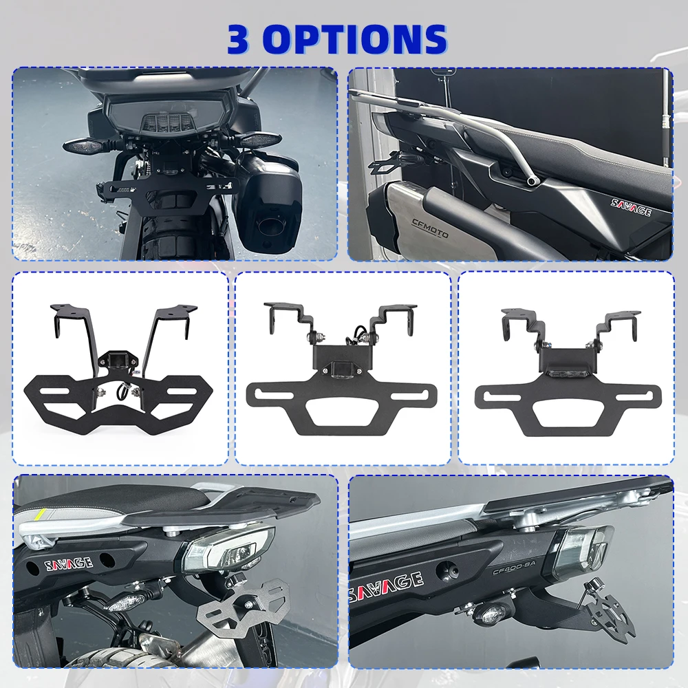 Motorcycle License Plate Holder Tail Tidy Fender Eliminator Kit for CFMOTO 450MT 800MT-X