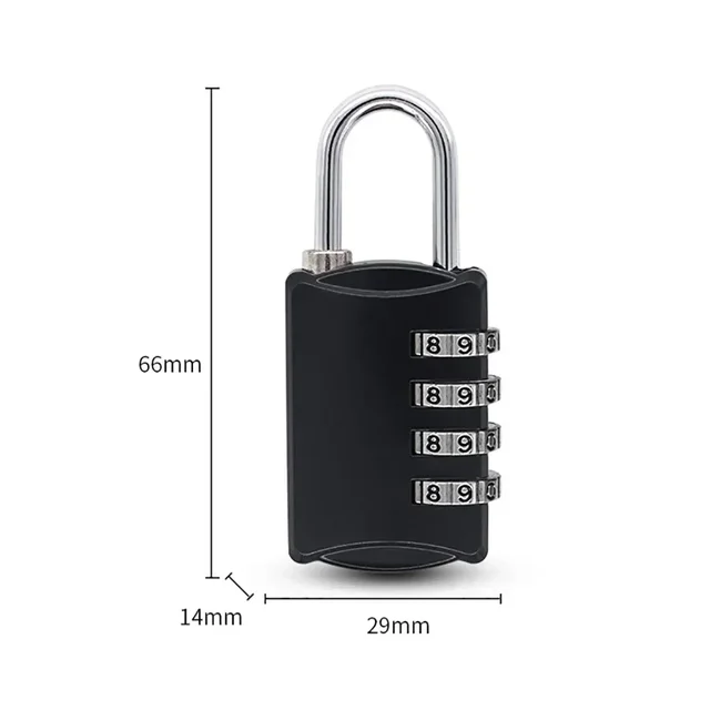 1-10PCS 4 Dial Digit Password Locks Resettable Mini Lock Number Password Combination Padlock Security Lock for Luggage Suitcase 6