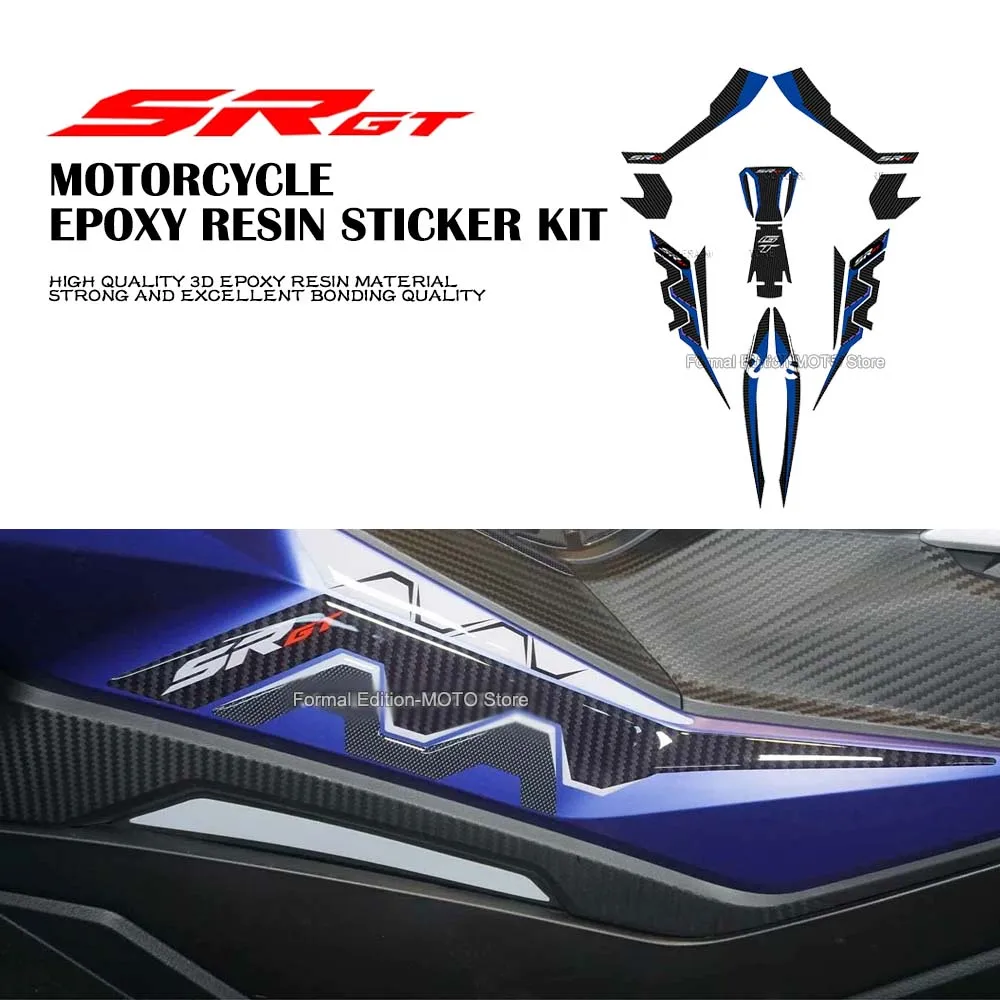 For Aprilia SR GT 125 2022 3D Epoxy Resin Protection Stickers Scratch-Resistant Motorcycle Side reflection Full Set Of Stickers 3d stickers tank pad for yamaha mt 10 mt10 sp 2022 motorcycle side fuel protection epoxy resin lateral tankpad non slip decal