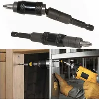 1pc Magnetic Screw Drill Tip, 1/4" Impact Tough Bit Holder With 20° Pivoting , Bendable Extender Quick Change Locking Rotating 1