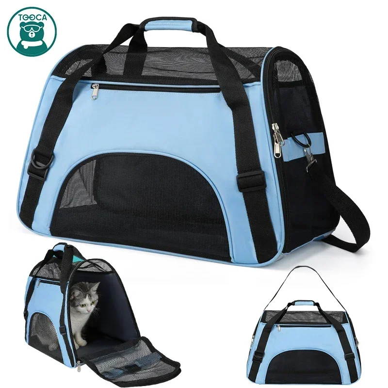 Cat Dog Carrier Bag Mesh Breathable Foldable Handbag Travel Pet Bag for Small Dogs pet bagpet carrier bag