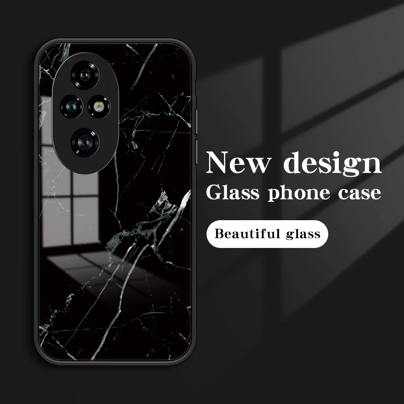 Elegant Marbling Tempered Glass Phone Case with Premium Protection