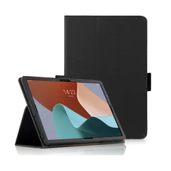Premium Flip Cover with Folding Stand - PU Leather Protective Shell for Tab15  Tab15Pro (Black)
