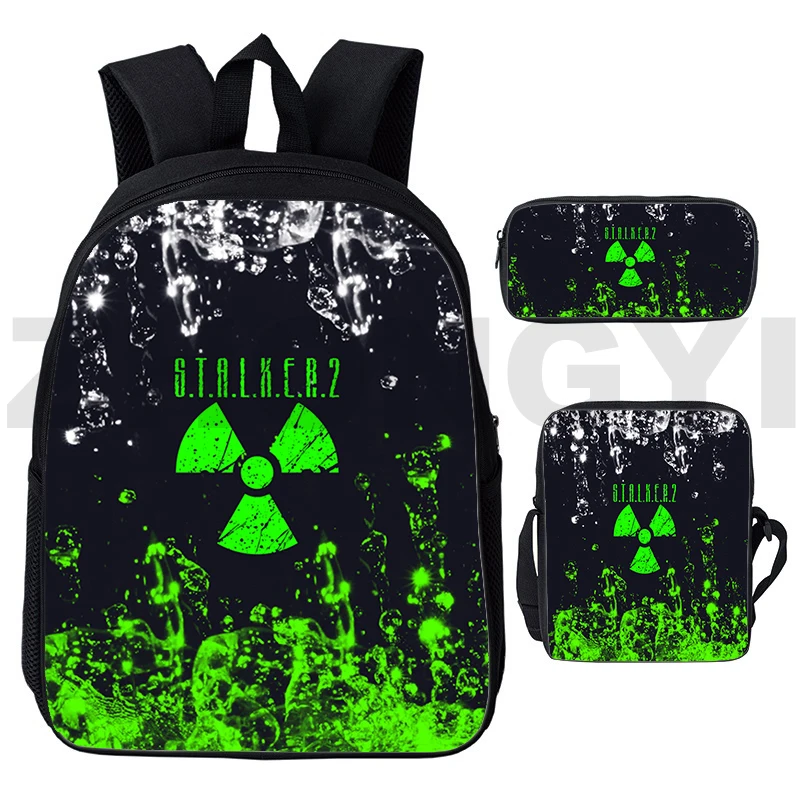 

Mochila 3D печать S.T.A.L.K.E.R. 3 шт./комплект, мужской рюкзак с принтом в виде сердца игры