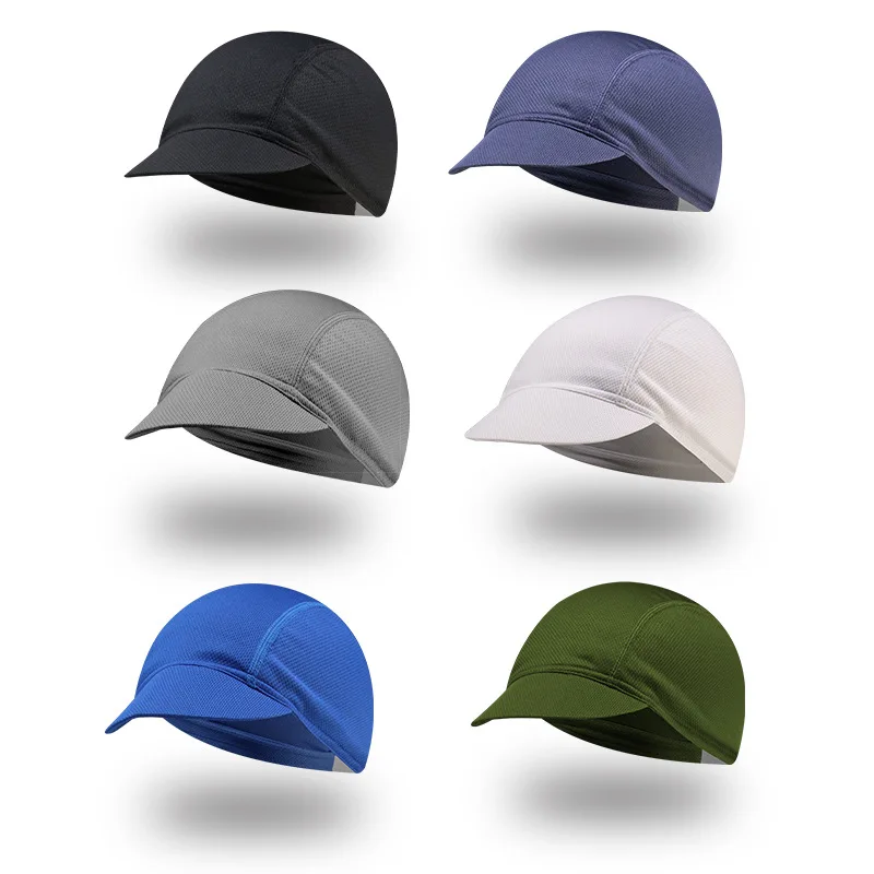 Men Outdoor Quick-Drying Bicycle Riding Cap Mesh Fabrics Breathable Solid Color Cycling Hat Women Portable Dustproof Sports Hat 6