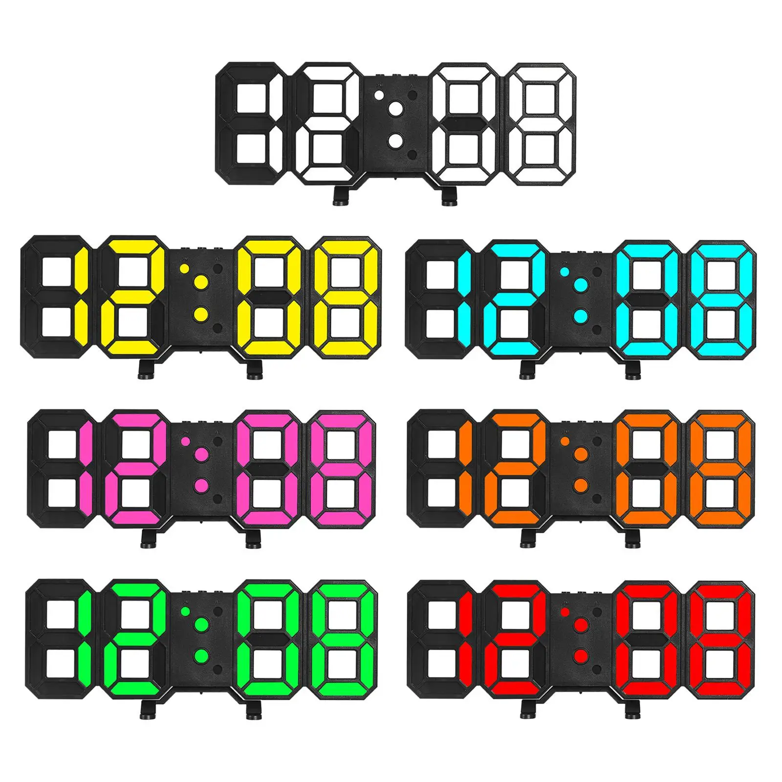 Digital3DDigitalClockDateTimeElectronicClockforSeniorsOffice