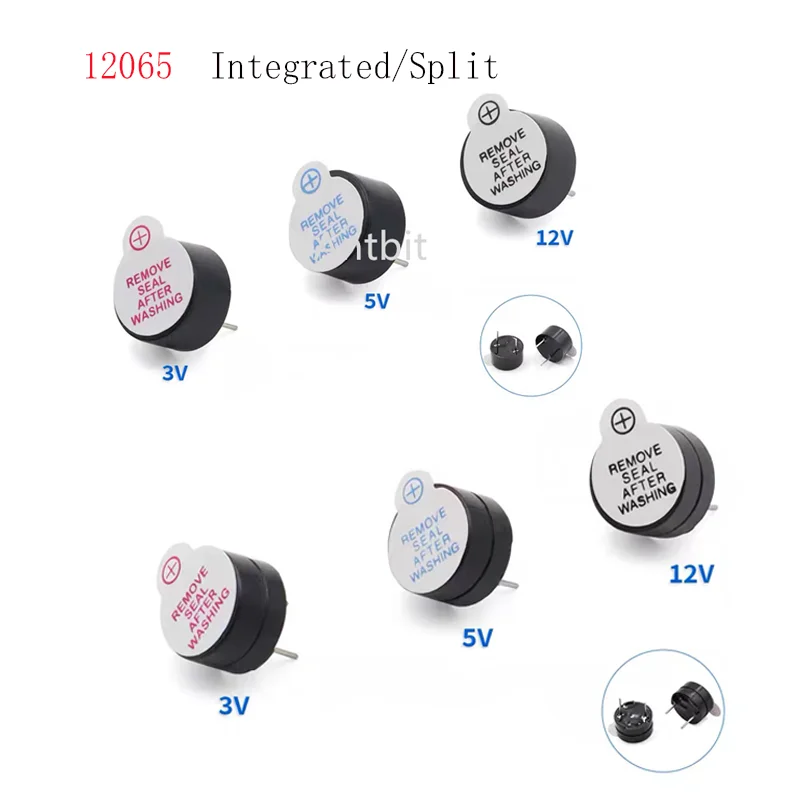 50PCS 액티브 버저 12065 통합형 얇은 분할형 통합 버저 12 x6.5MM 3V..