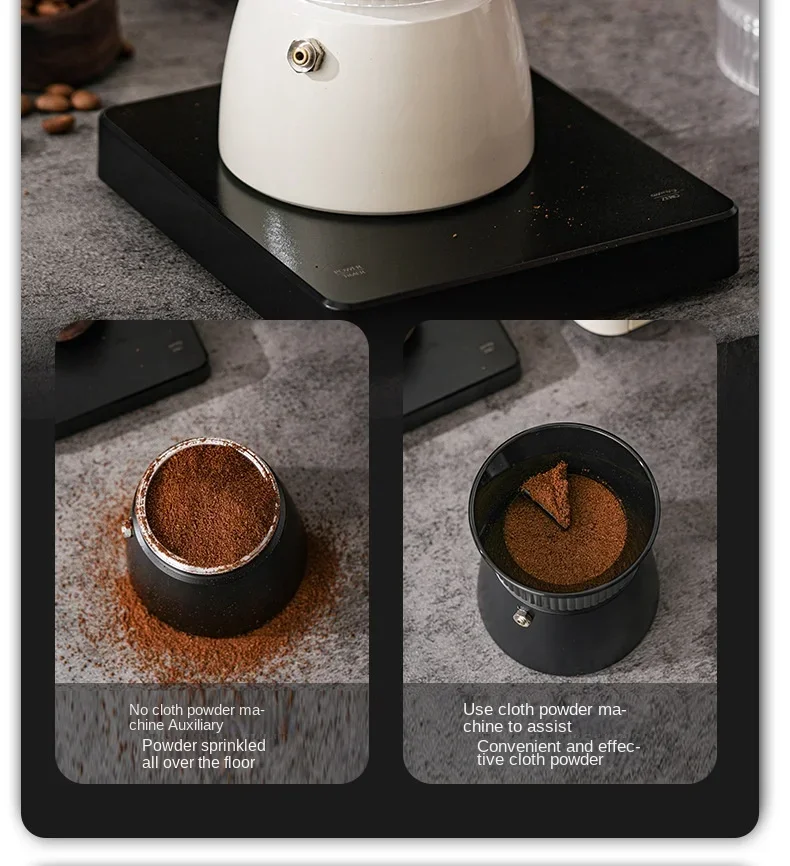 Description Picture 6 of itemCoffee Tamper for Moka Pot Rotary Powder Dosing Ring Coffee Distributor Leveler for 3/6 Cups Espresso Tools