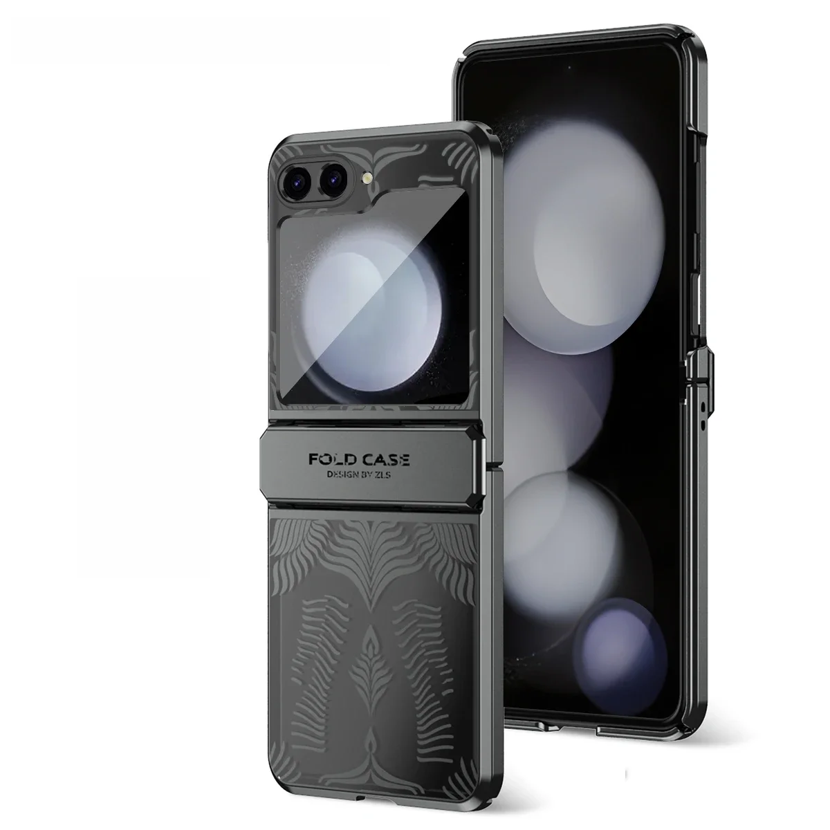 Electroplating Transparent Folding Hinge Protective Shockproof Case
