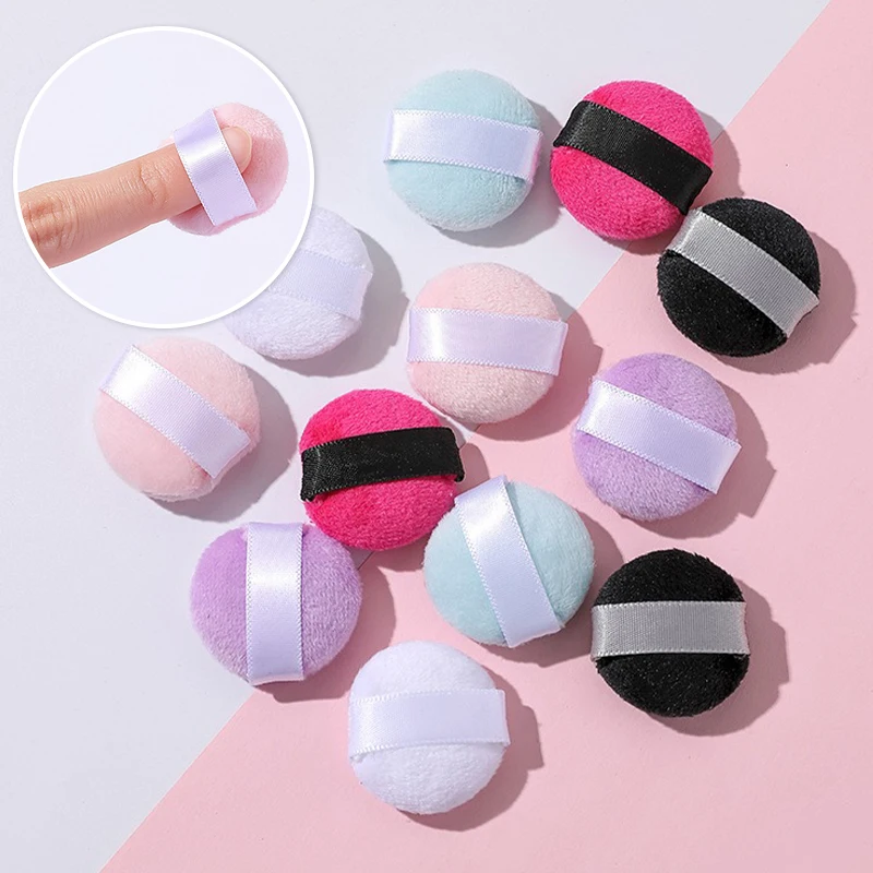 Velvet Mini Finger Puff Makeup Blending Sponge in Assorted Colors