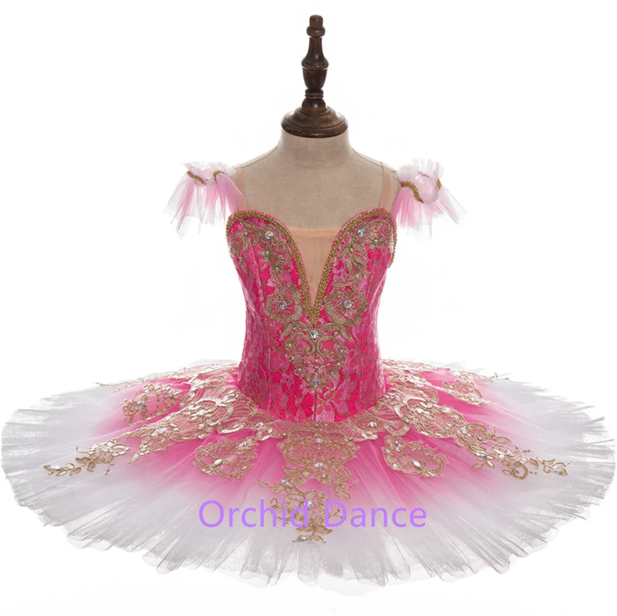 

Professional Manual Customization Costom Color Costom Size High Quality Girls Kids Performance Wear Rose Pink Ballet Tutu